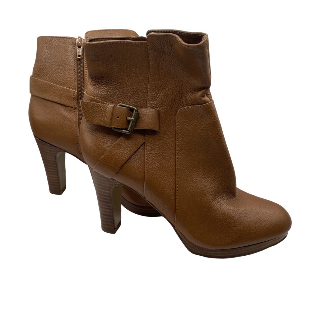 Nine West Brown Leather Ankle Boots